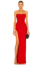 High Quality Women Sexy Strapless Bodycon Long Bandage Dress Celebrate Wedding Mermaid Fashion Birthday Outfit Vestido